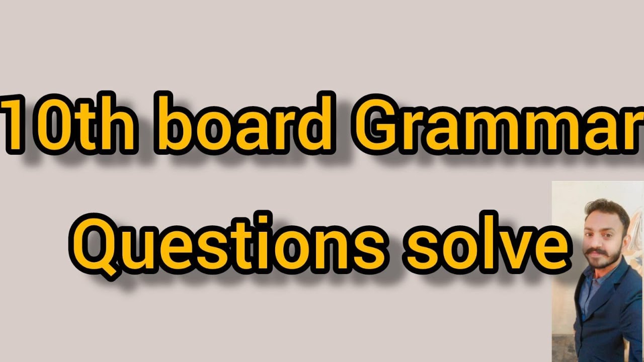 Rk verma English is live! 10th  Board Exam Grammar Questions solution 👍