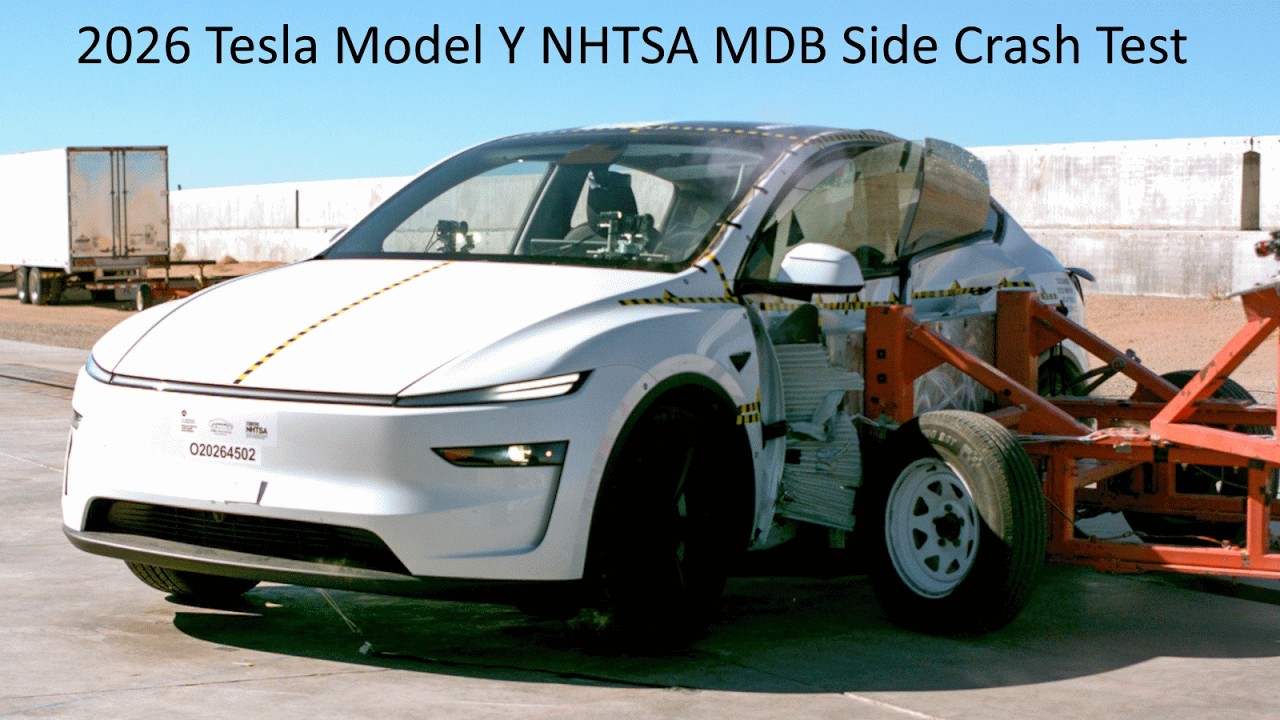 2026-2027 Tesla Model Y NHTSA MDB Side Crash Test