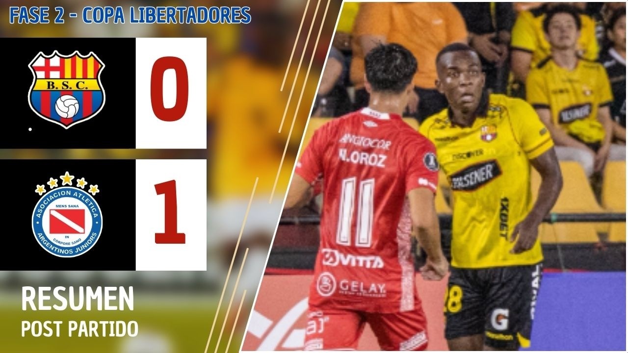 🔥Derrota en el Monumental - Barcelona SC 0 vs Argentinos Junior 1 - FESE 2 - COPA LIBERTADORES.