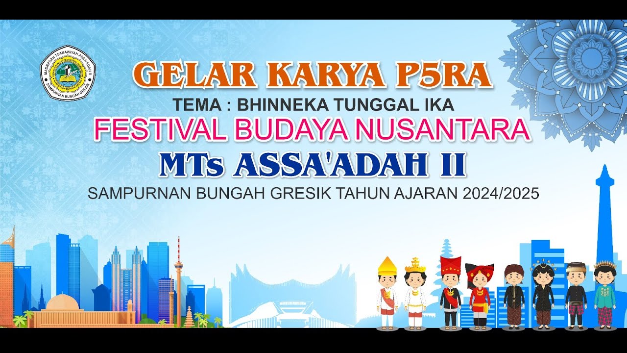 GELAR KARYA P5 FESTIVAL BUDAYA NUSANTARA | MTs Assa'adah II Sampurnan Bungah | 06 Oktober 2024