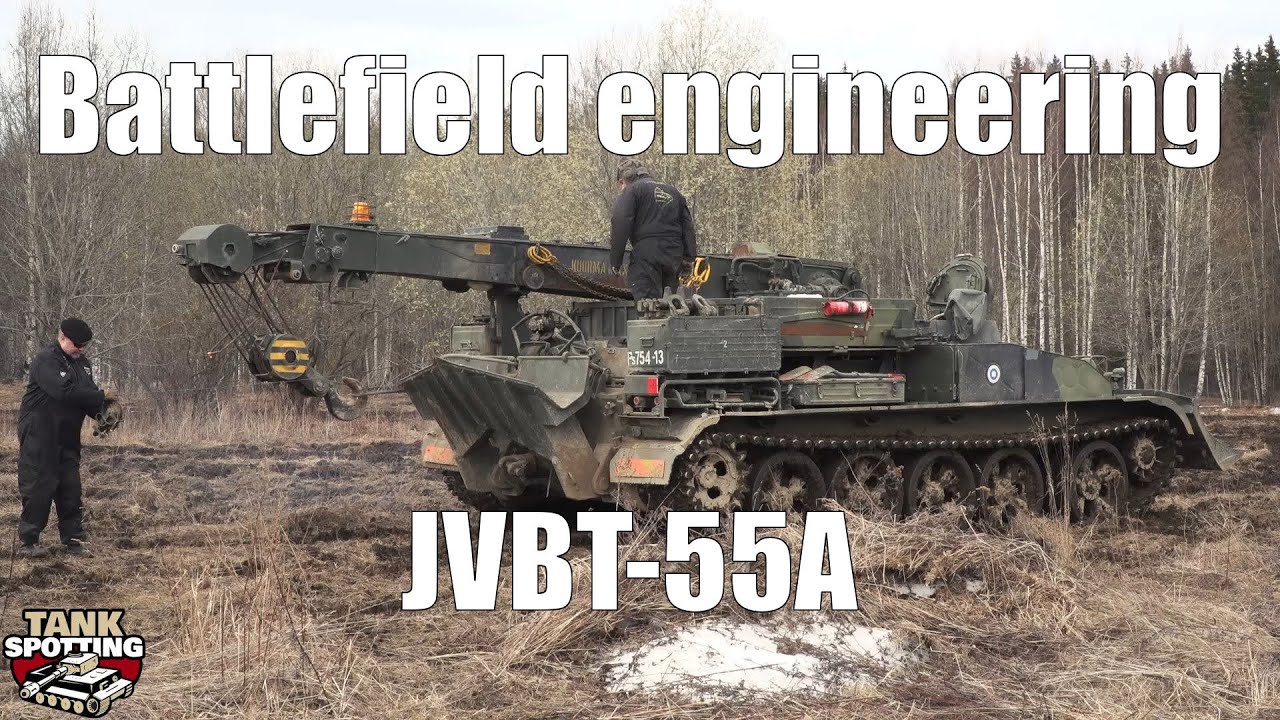 JVBT-55A ARV Working On BMP-1 IFV - Battlefield Engineering Demonstration - Evacuation Tanks Seminar