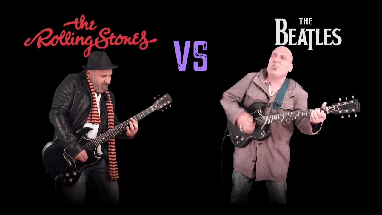 The Rolling Stones VS The Beatles (Guitar Riffs Battle)