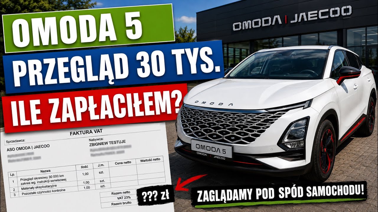 OMODA 5 po 30 tys. km &ndash; ile kosztował drugi przegląd? Zaglądam pod sp&oacute;d auta!