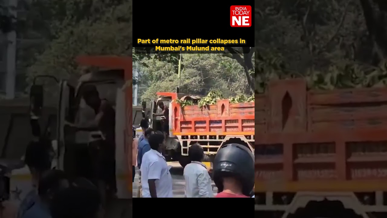 Part of metro rail pillar collapses in Mumbai's Mulund area