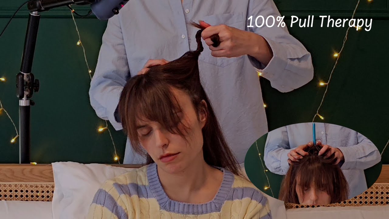 ASMR HEAD MASSAGE 100% HAIR TWISTING, PULLING, AND SCRUNCHING - no talking
