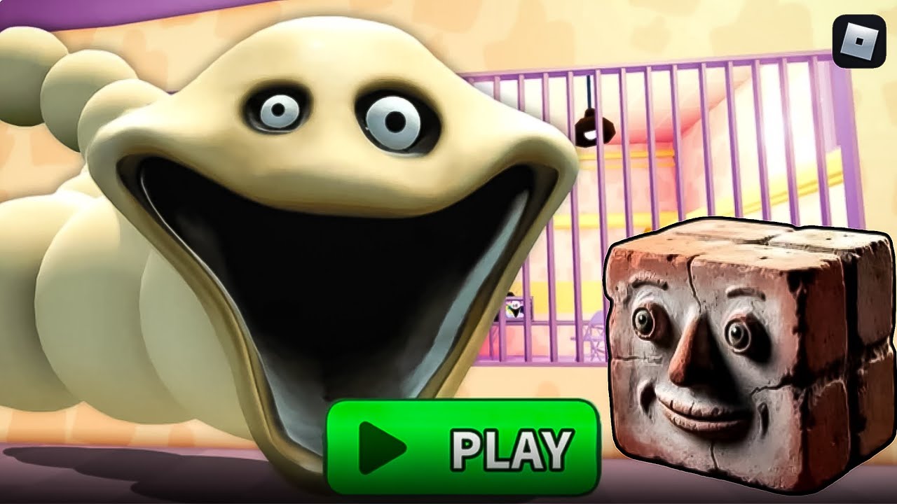 HUNGRY WORM PRISON RUN! OBBY ROBLOX #roblox #scaryobby 