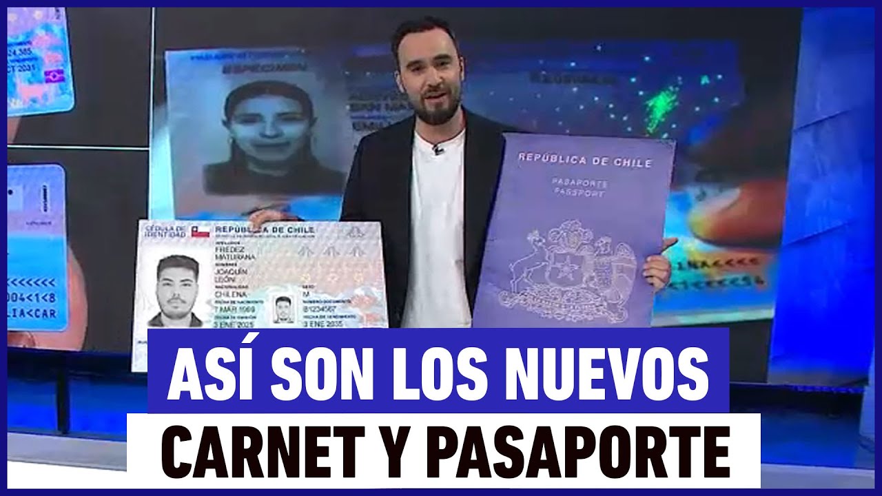 Así serán el nuevo carnet y pasaporte chilenos