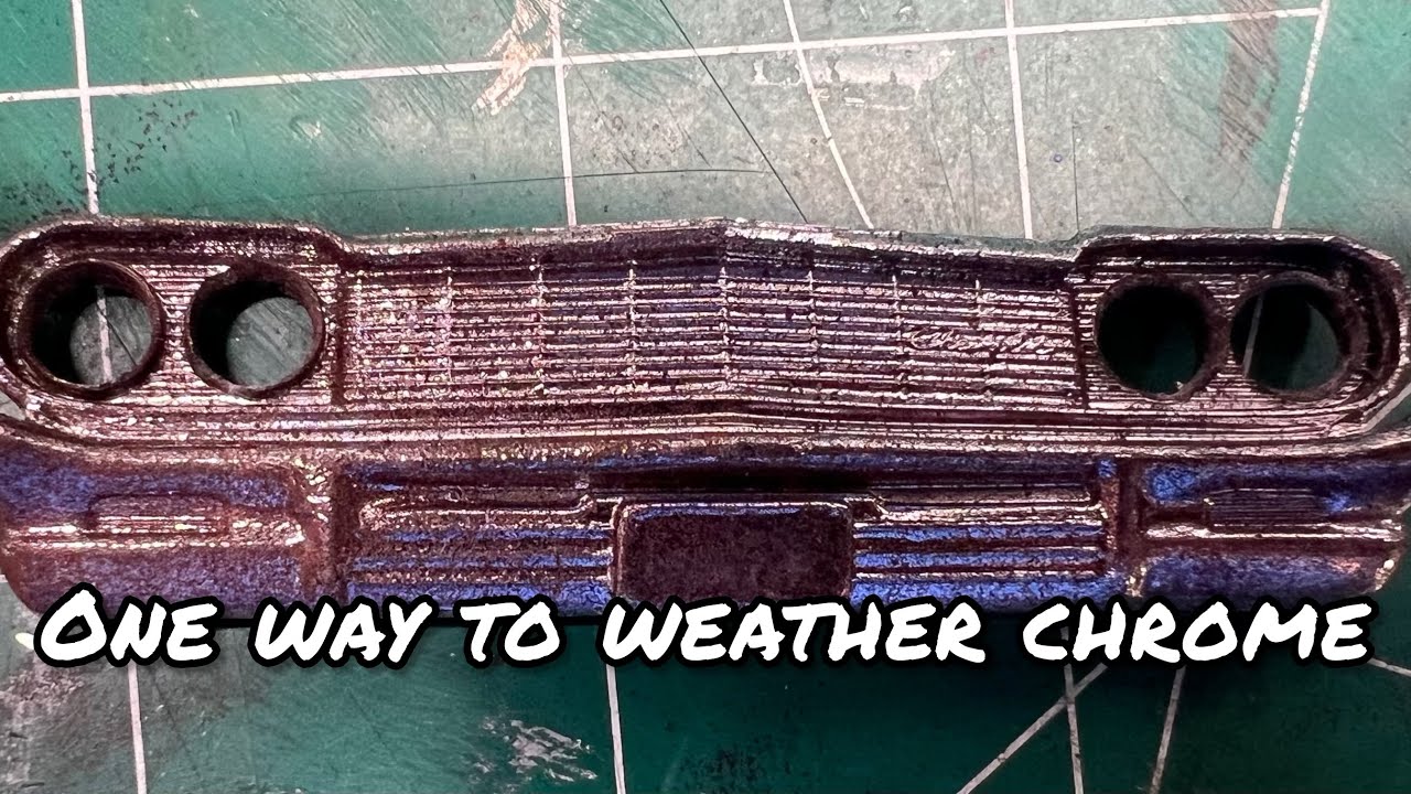 Weathering the bumper on my 64 impala model car Ep#30