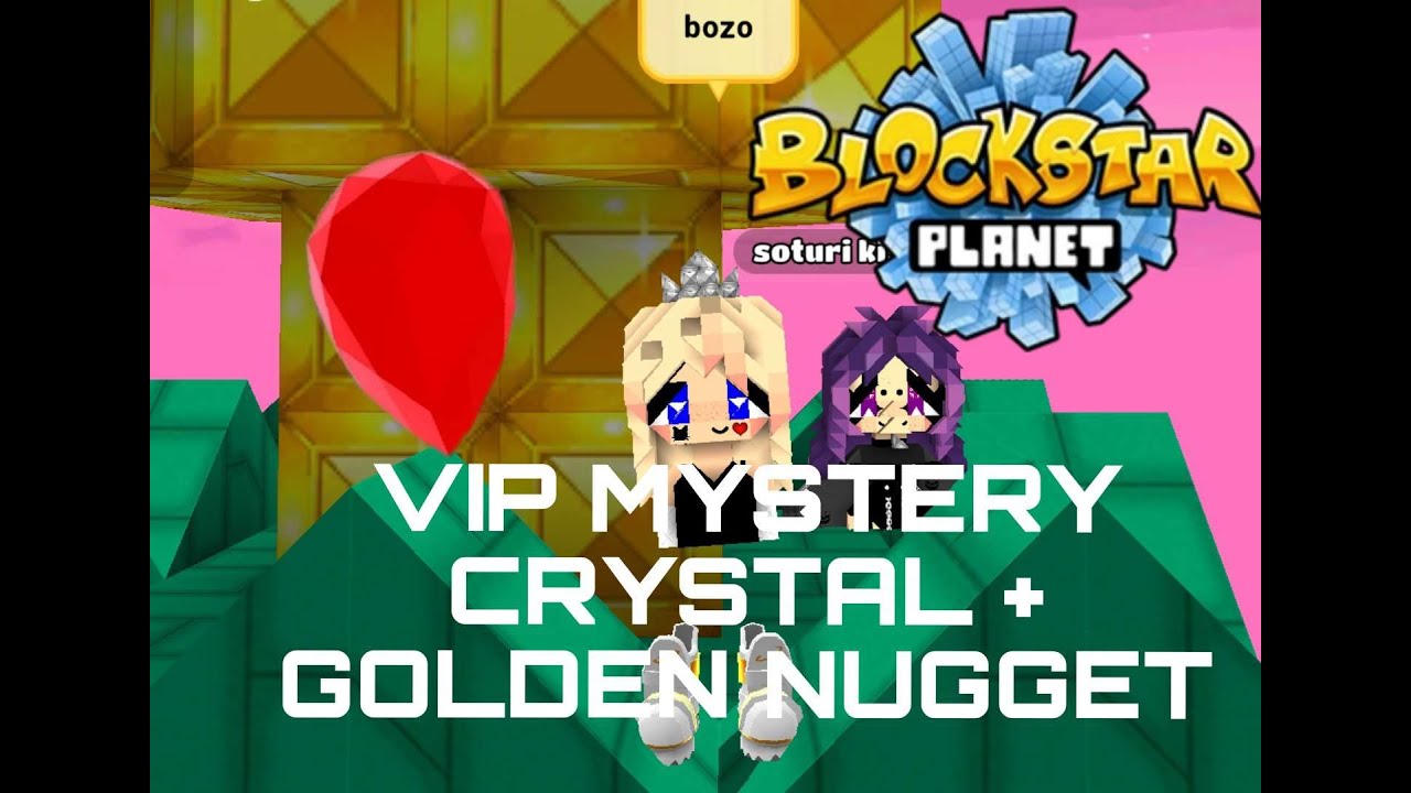BlockStarPlanet USA VIP world Mystery crystal + Golden nugget