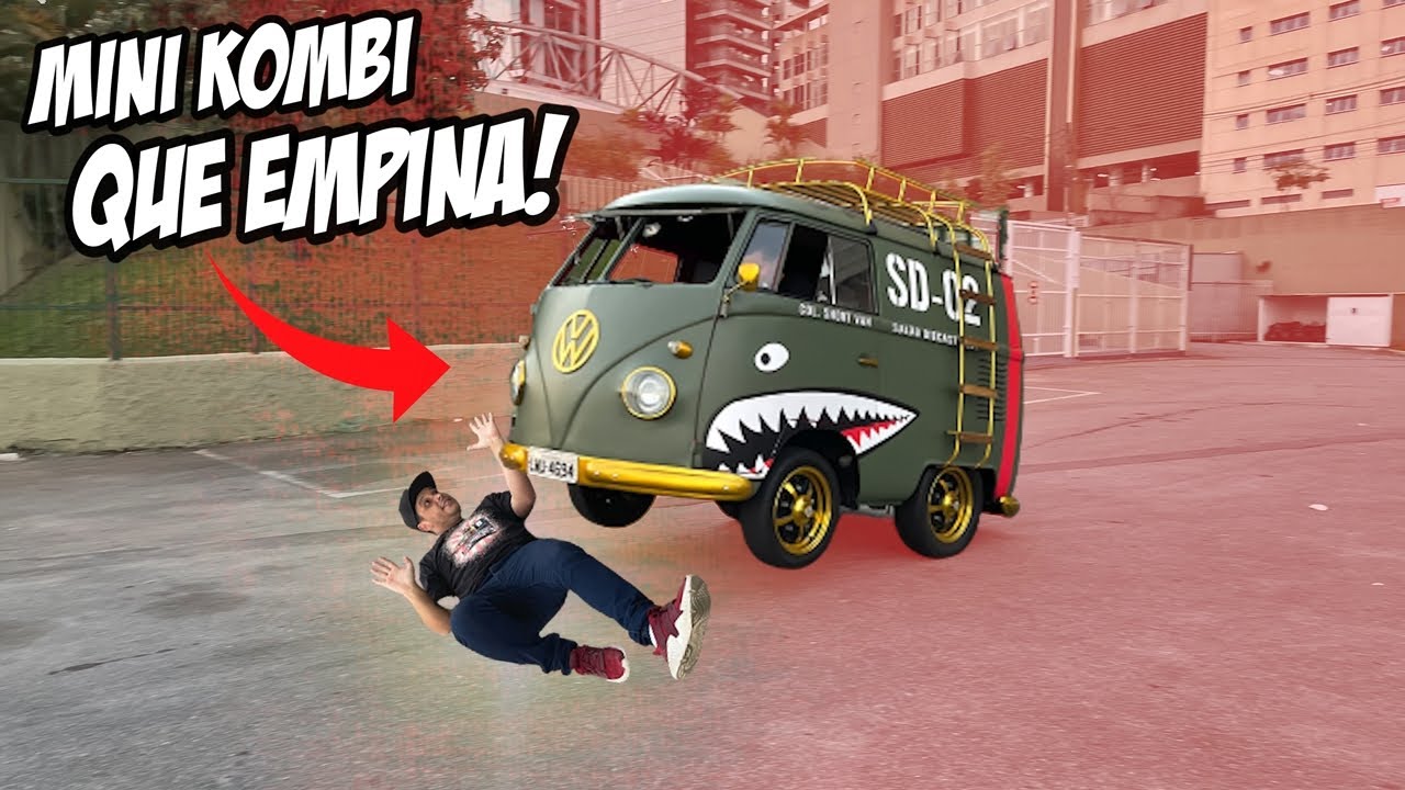 MINI KOMBI QUE EMPINA INSPIRADA A PARTIR DE UM CARRINHO DE MINIATURA! CORTOU UMA CORUJINHA NO MEIO