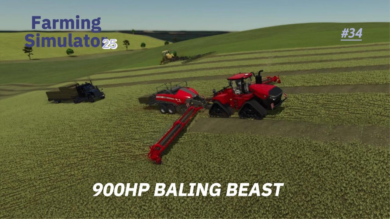 Survival 4x, Grass Cutting, Massive Baling Operation & Heavy Transport |  FS25 #34