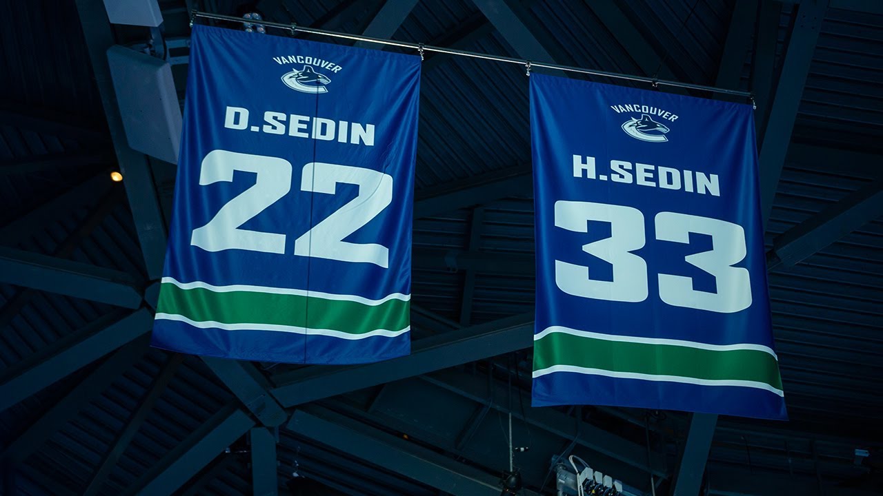 Canucks retire the Sedin twins' jerseys