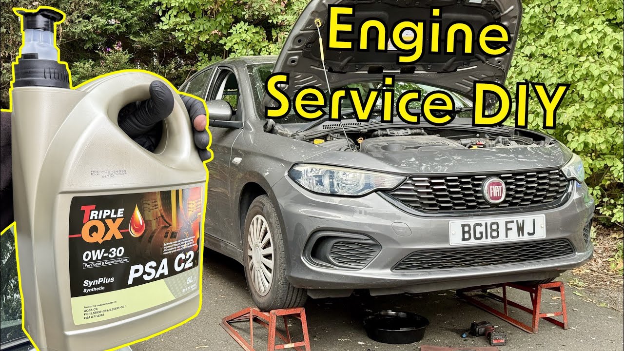 Fiat Tipo MultiJet Engine Service / Oil Change / Diesel Filter / Air Filter Replacement 