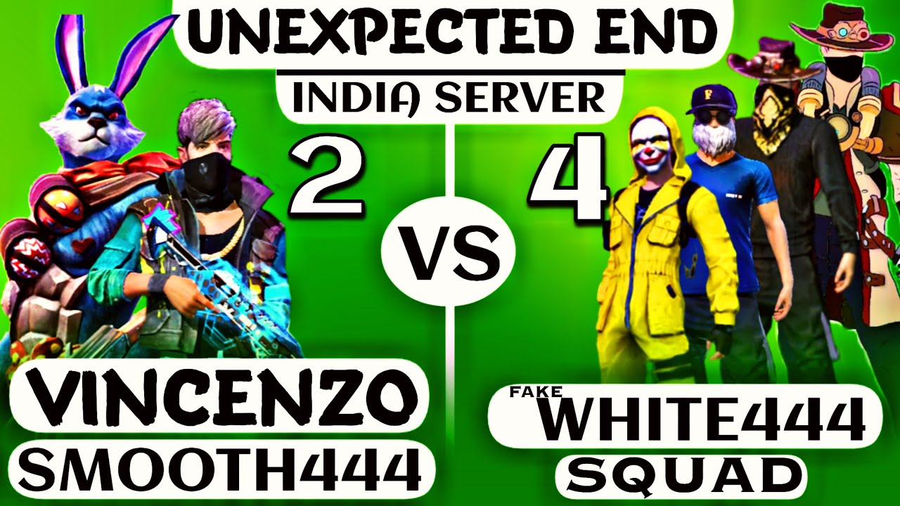 2 vs 4 || VINCENZO | SMOOTH444 VS FAKE WHITE444 SQUAD Clash Squad Custom Match || Overpower duo