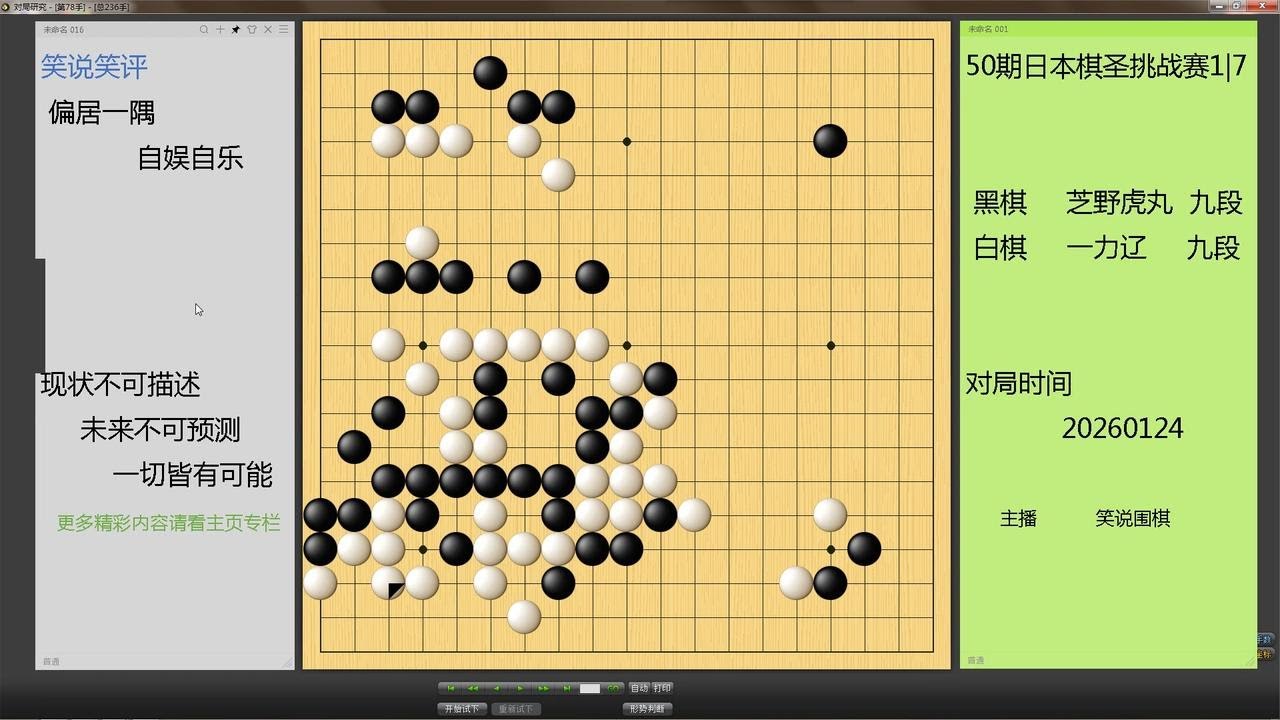 日棋圣挑战17，虎丸数次取得压倒优势，一力辽顽强爬起强力反击