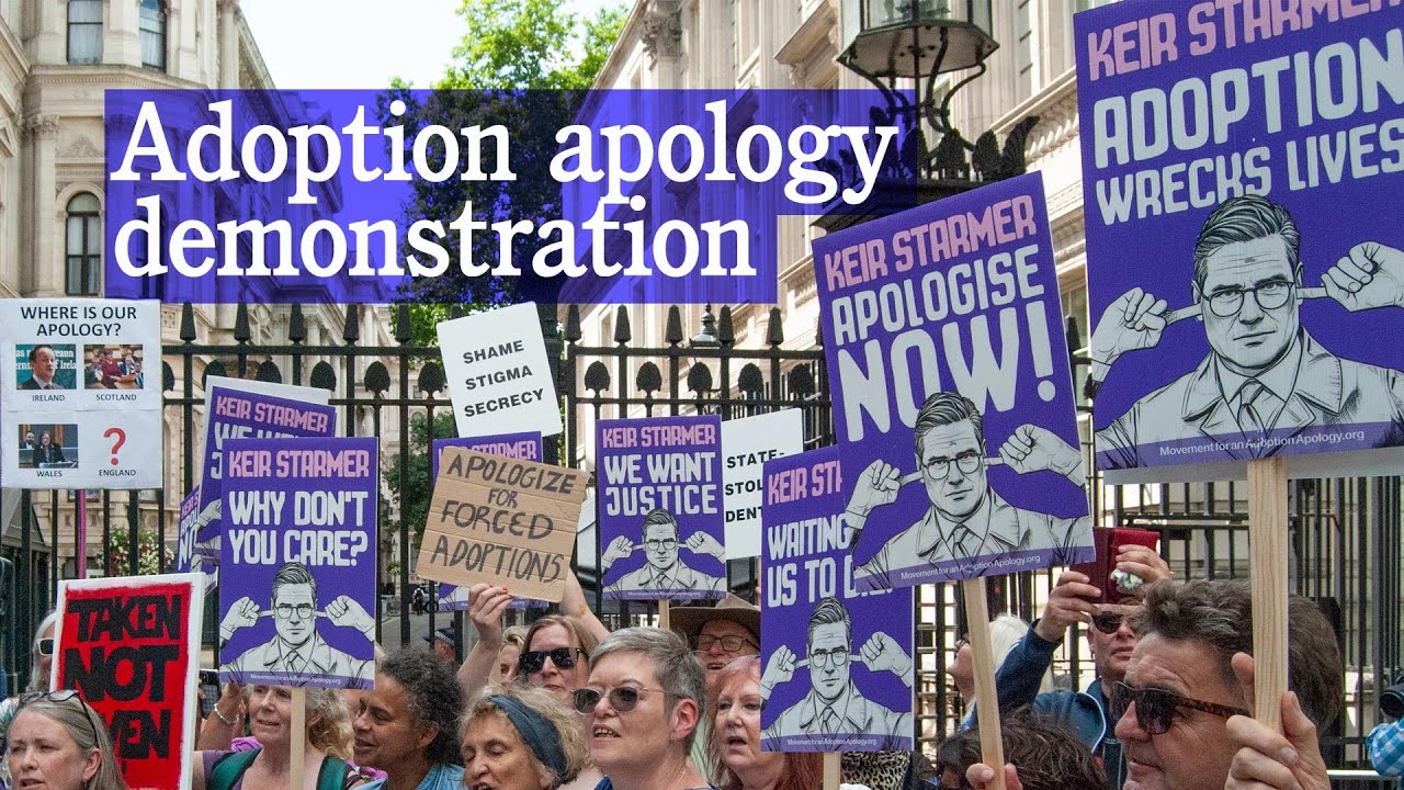 Forced adoption apology demonstration – ITV News report