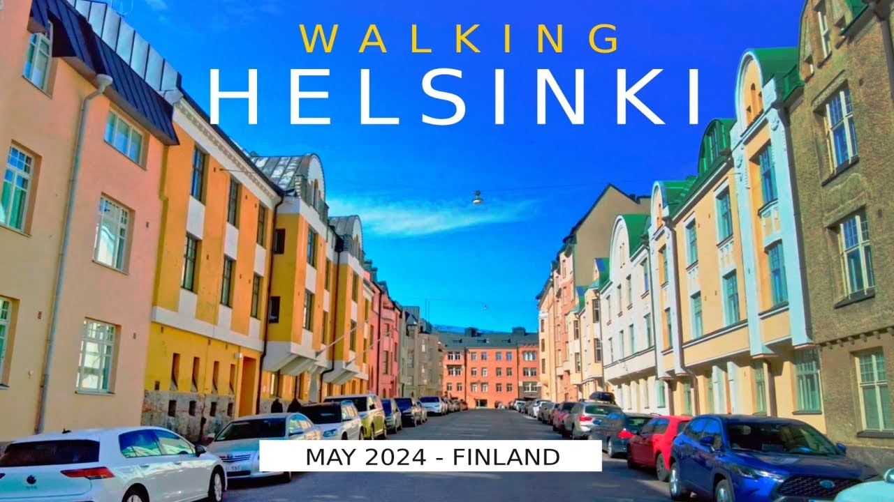 Helsinki Walk: Ullanlinna, Eira, Punavuori to Railway Station, May 2024, Finland [4K] #slowtv
