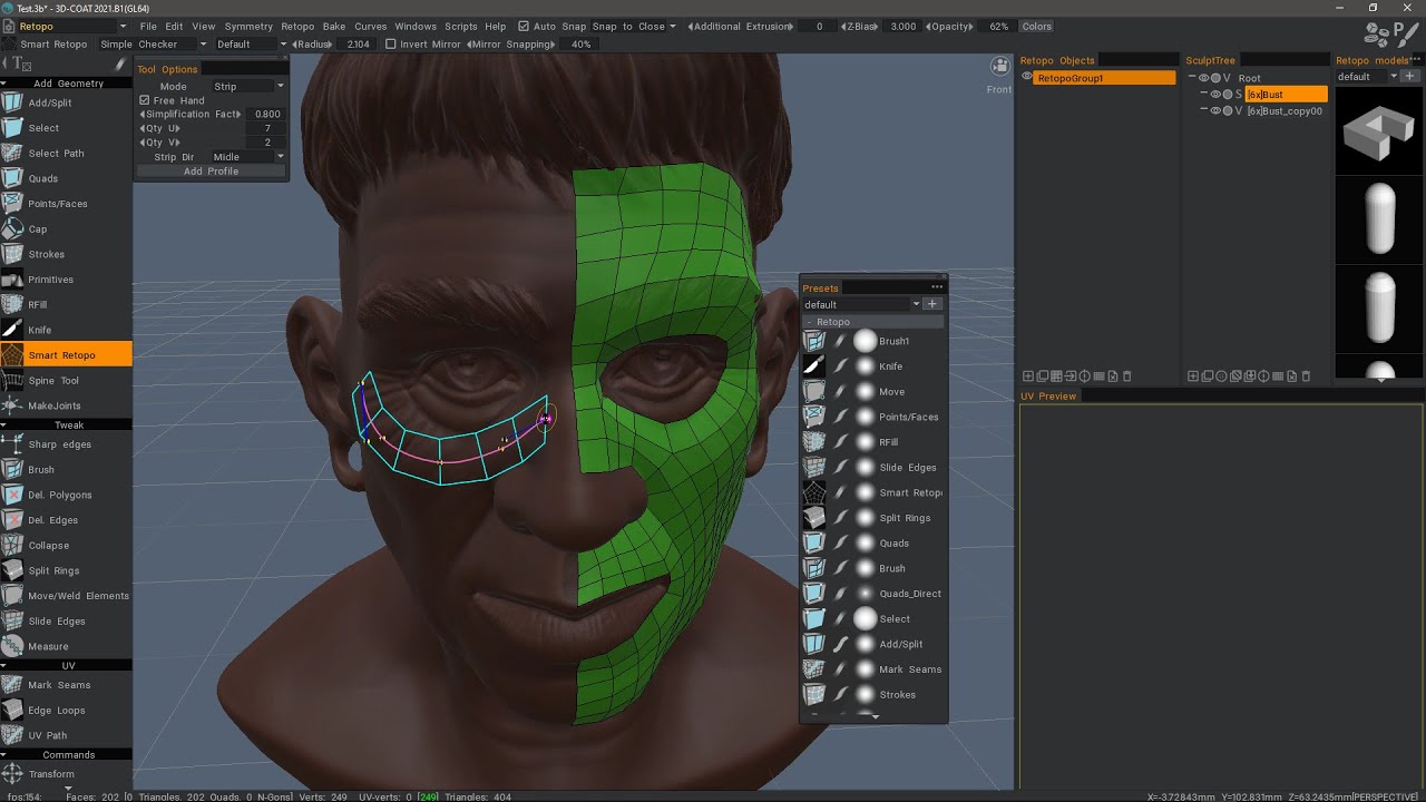 Smart Retopo: Strip Mode Pt.1