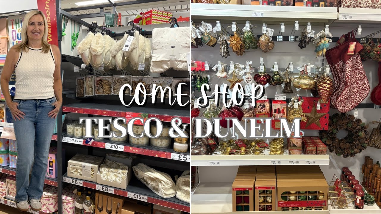 НОВИНКА В TESCO И DUNELM | Заходите за покупками и покупками | Рождество, дом, подарки