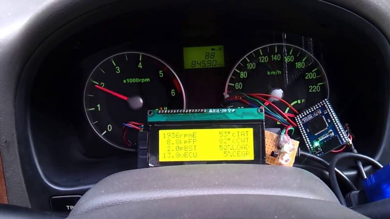Arduino OBD LCD with LED Shift Light