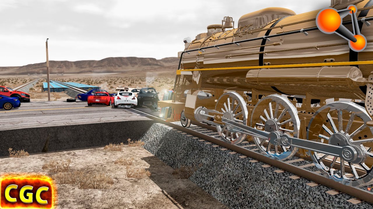 Steam Train Derailments #2 BeamNG Drive