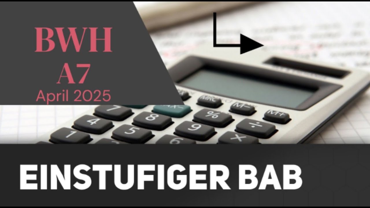 Industriemeister BQ BWH A7 April 2025 BAB Betriebsabrechnungsbogen