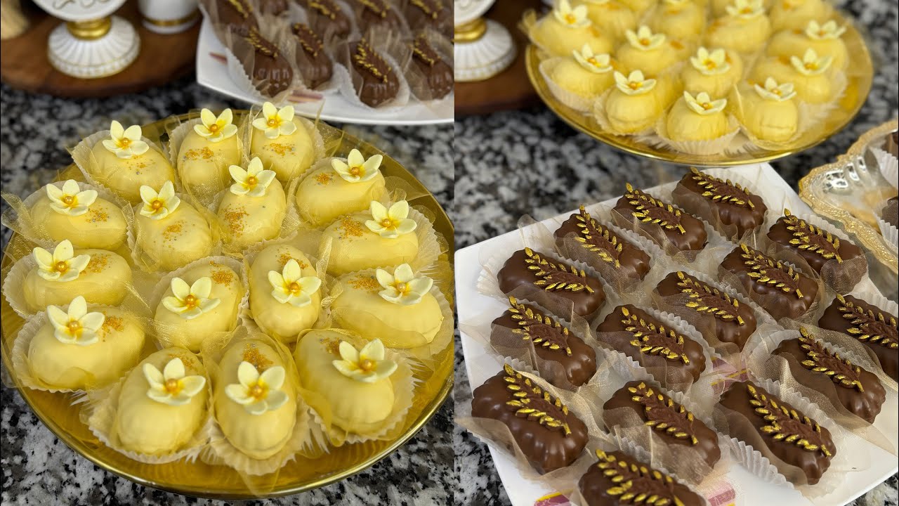 بعجينة وحدة فقط درتلكم 2 أنواع حلويات صابلي الشكولا🍫 مع دليس الليمون 🍋 فكرة رائعة للعيد بدون تعب👌 