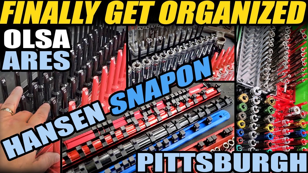 Socket Organizer review, Olsa, Ares, Pittsburgh, Hansen, Snapon. Socket Storage Trays and Rails.