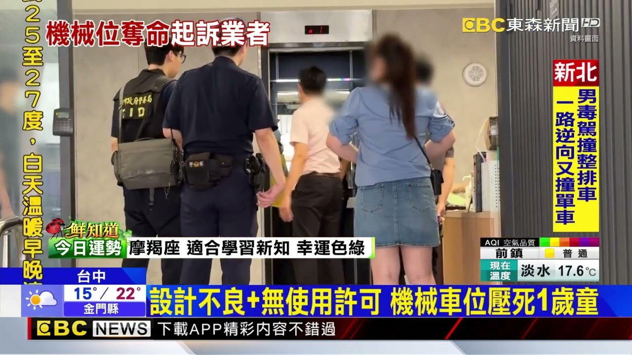機械車位壓死1歲童 住戶.維修商過失致死罪起訴@newsebc