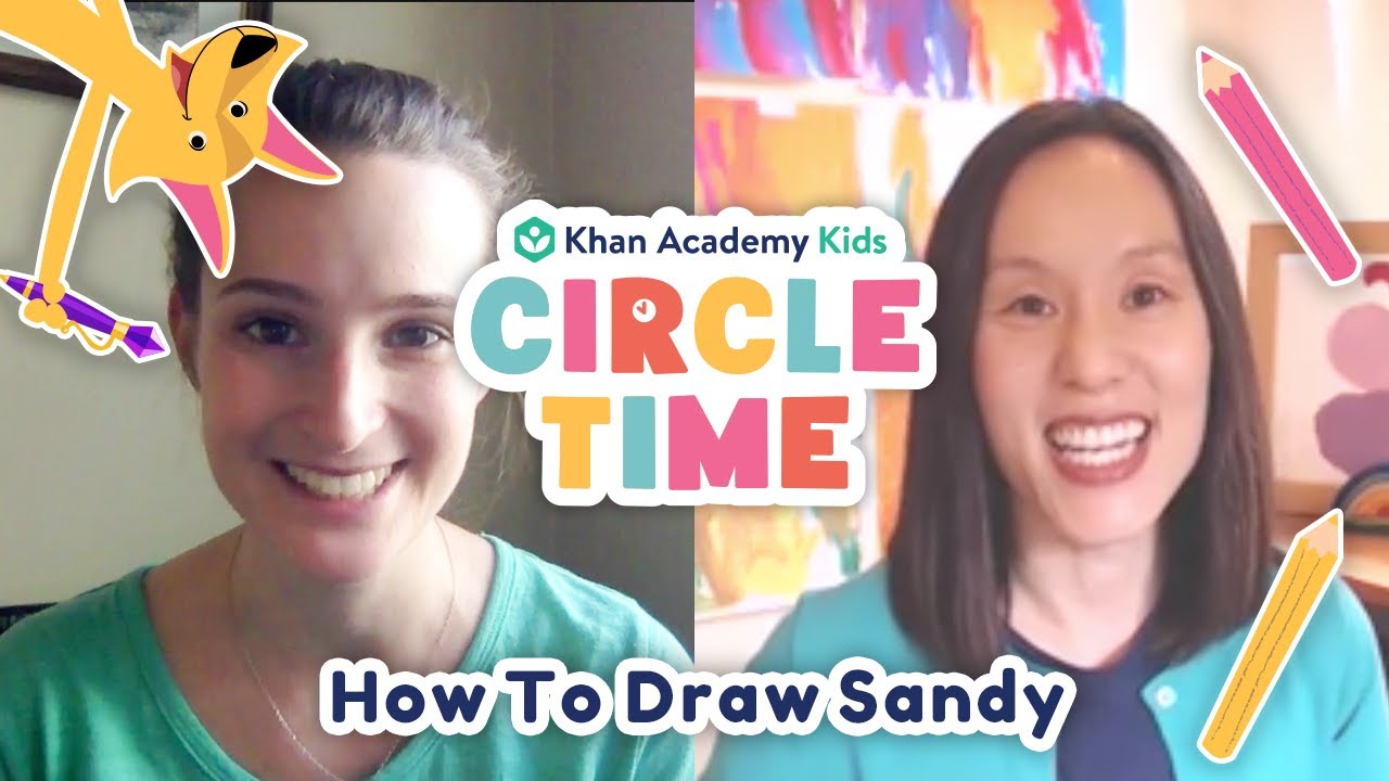 How To Draw Sandy The Dingo | Character Drawing for Kids | Circle Time with Khan Academy Kids