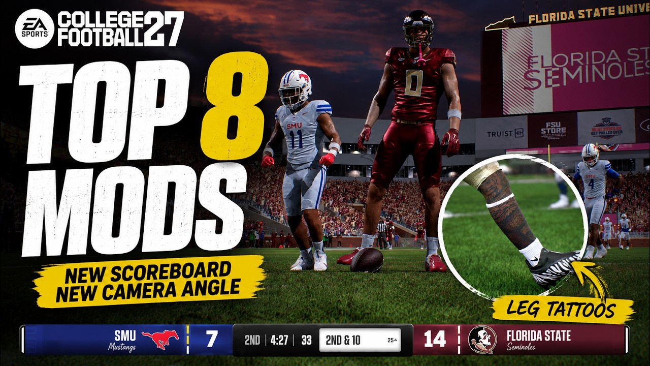 В College Football 27 появились НОВОЕ табло, ракурс камеры и КУДА больше настроек!