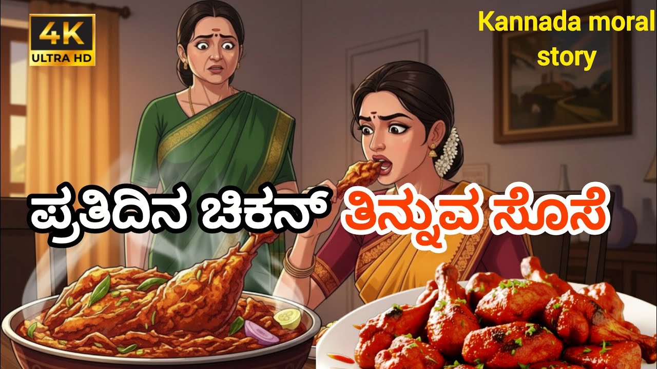 ಪ್ರತಿದಿನ ಚಿಕನ್ ತಿನ್ನುವ ಸೊಸೆ | Kannada moral story #attesosestoryinkannada 