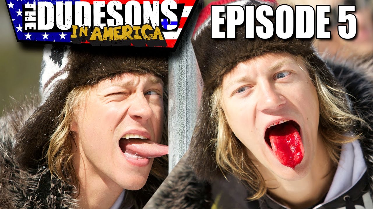BLOODY TONGUE STUCK TO A FROZEN POLE - Dudesons In America Episode 5