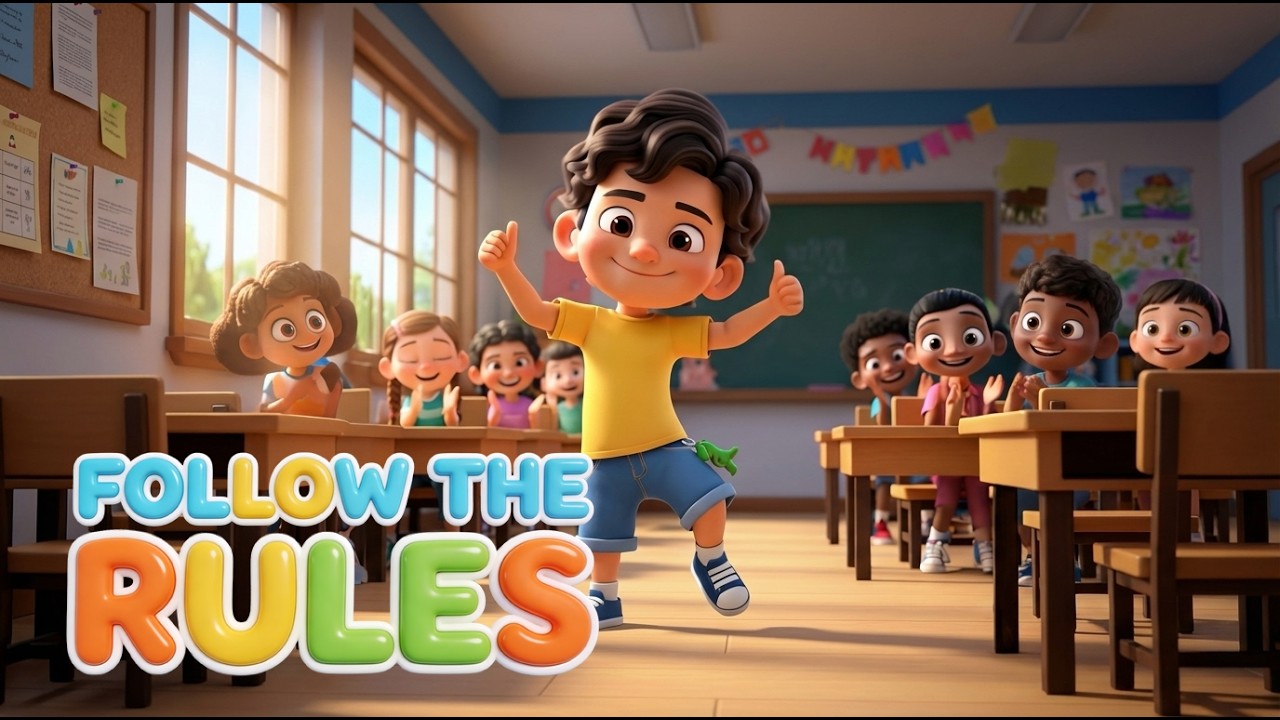 Follow the Rules | Classroom Rules Song | Kids English Song