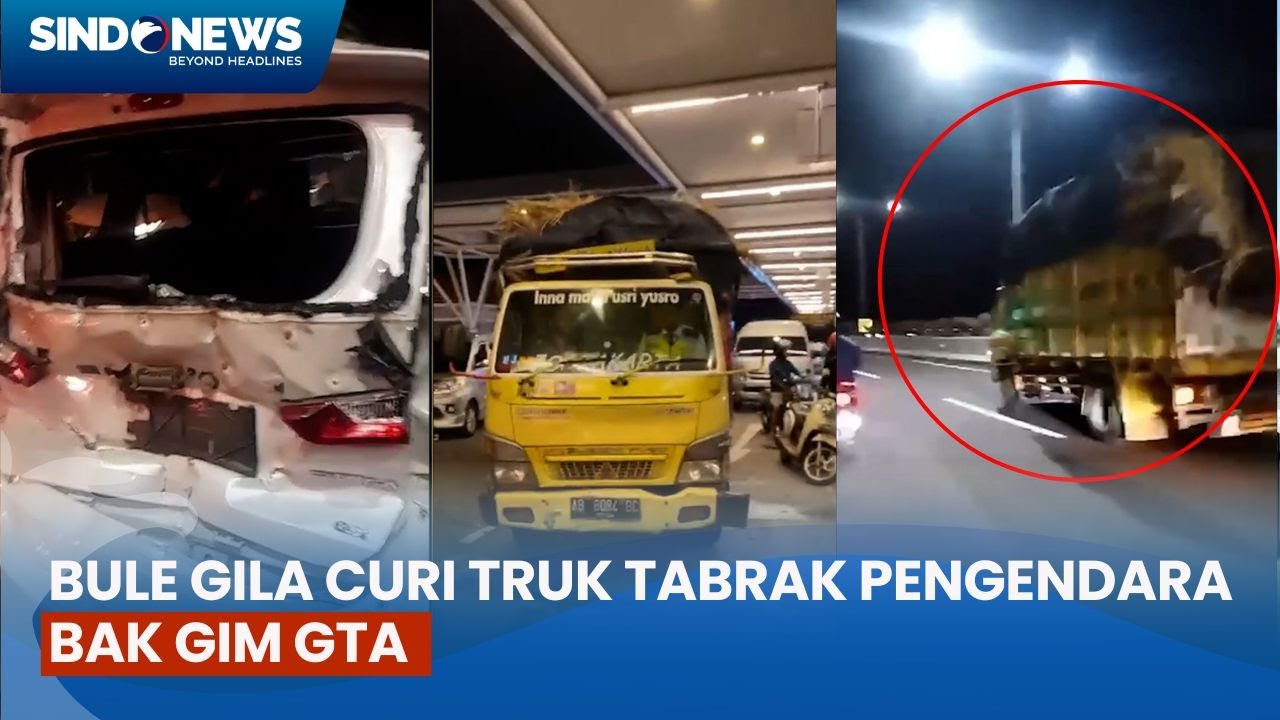 Detik-Detik Bule Gila di Bali Rampas Truk Lalu Tancap Gas Terobos Tol di Bali
