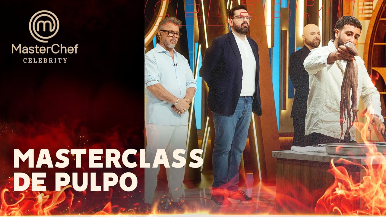 Clase magistral de pulpo en Masterchef Celebrity con Pedro Bargero