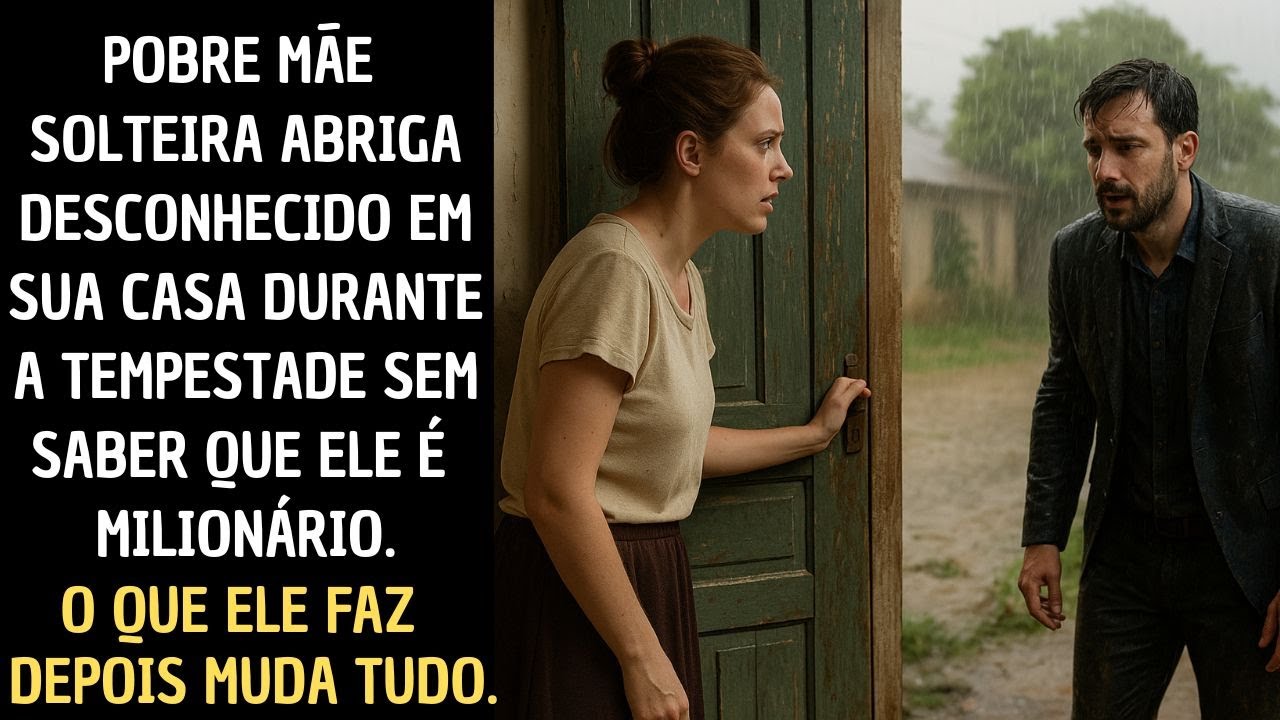 Mãe Solteira Abriga Desconhecido em Sua Casa na Tempestade Sem Saber Que Ele é Milionário. ENTÃO...