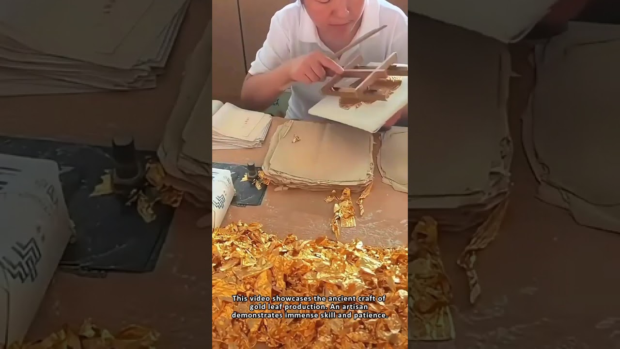 The Delicate Art of Crafting Gold Leaf Sheets