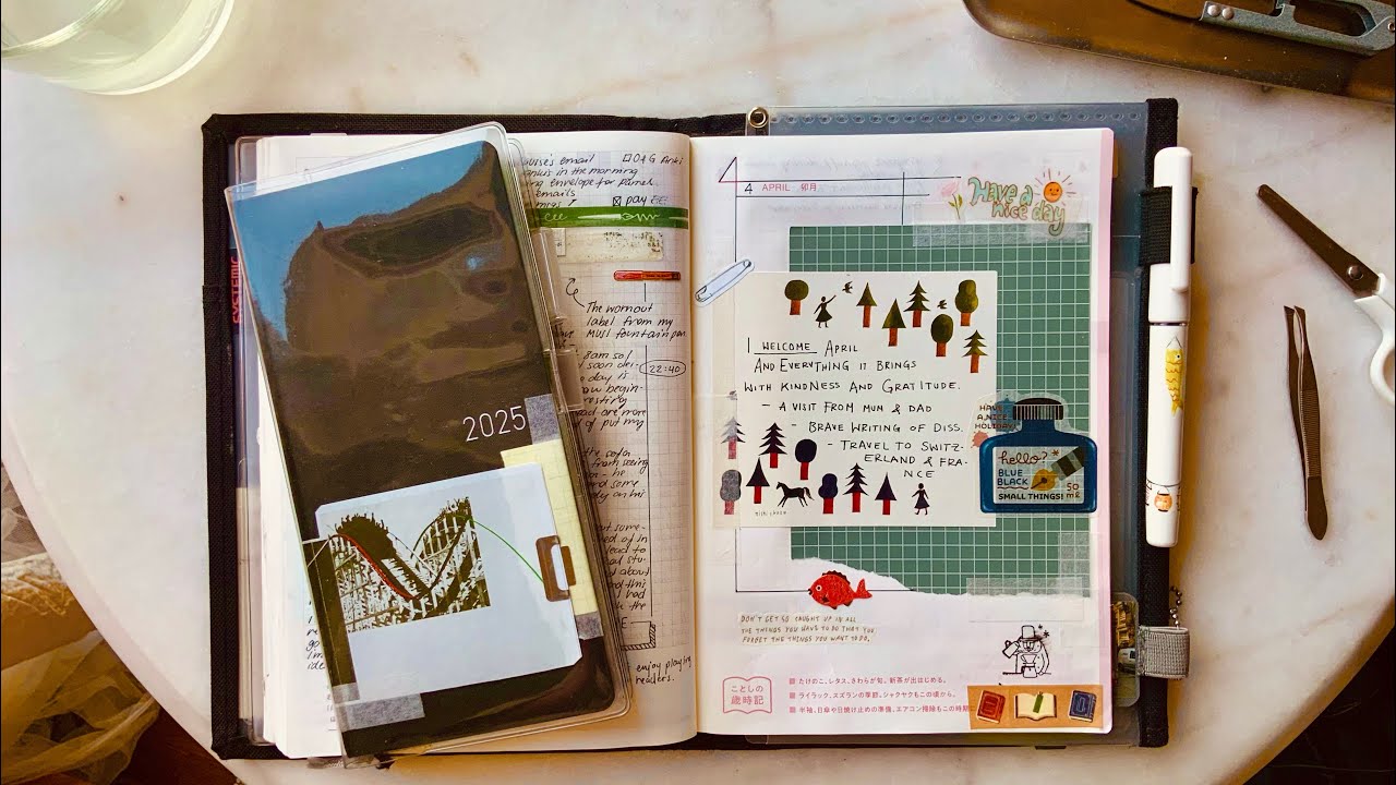 Decorating for April in my Hobonichi Cousin~ a little video °~