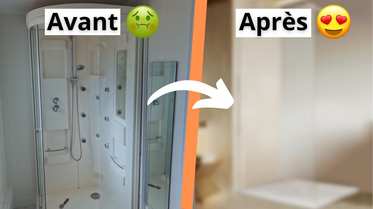 REMPLACEZ FACILEMENT VOTRE VIEILLE CABINE PAR UNE BELLE DOUCHE A L'ITALIENNE 🚿