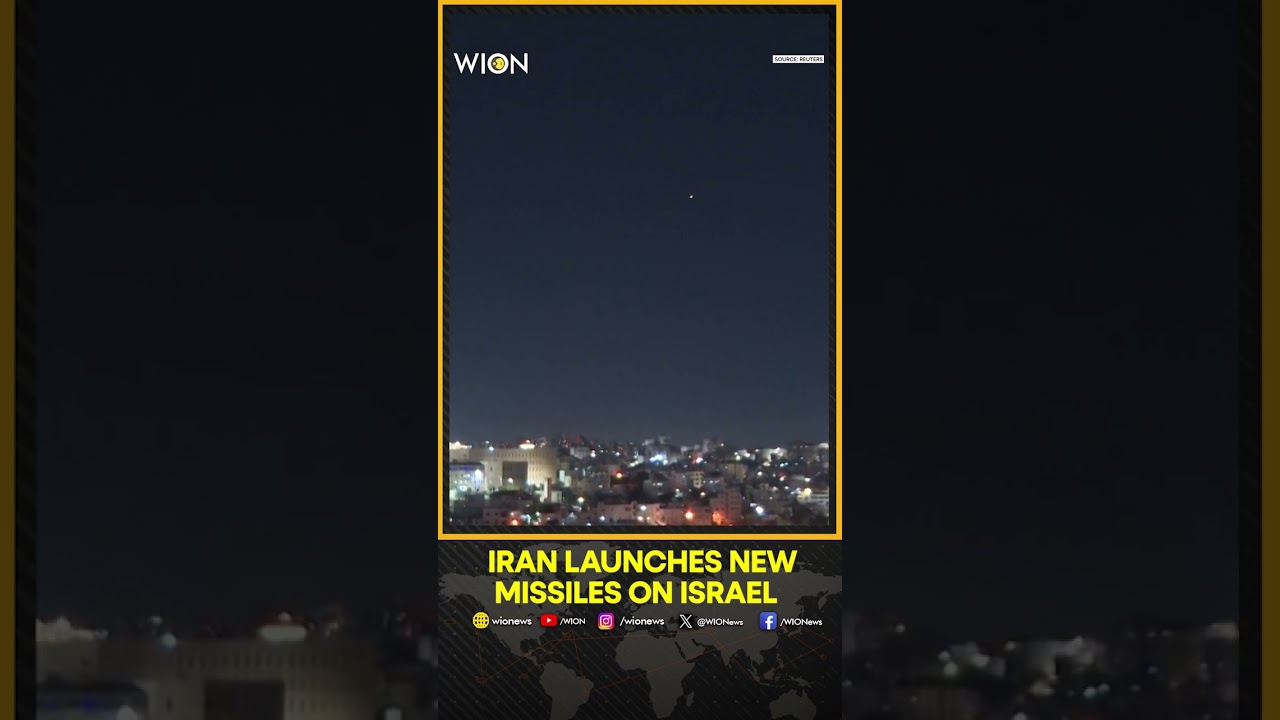 Iran Strikes Israel: Iranian Missiles Seen In The Sky Over Israel | WION Shorts