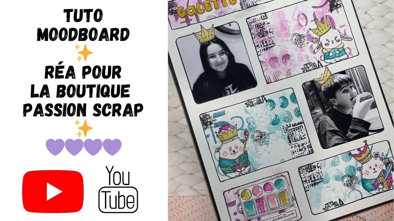 ✨Scrapbooking : Tuto Moodboard pour la @boutiquepassionscrap8989💜2025 en Images 💜#tuto #moodboard