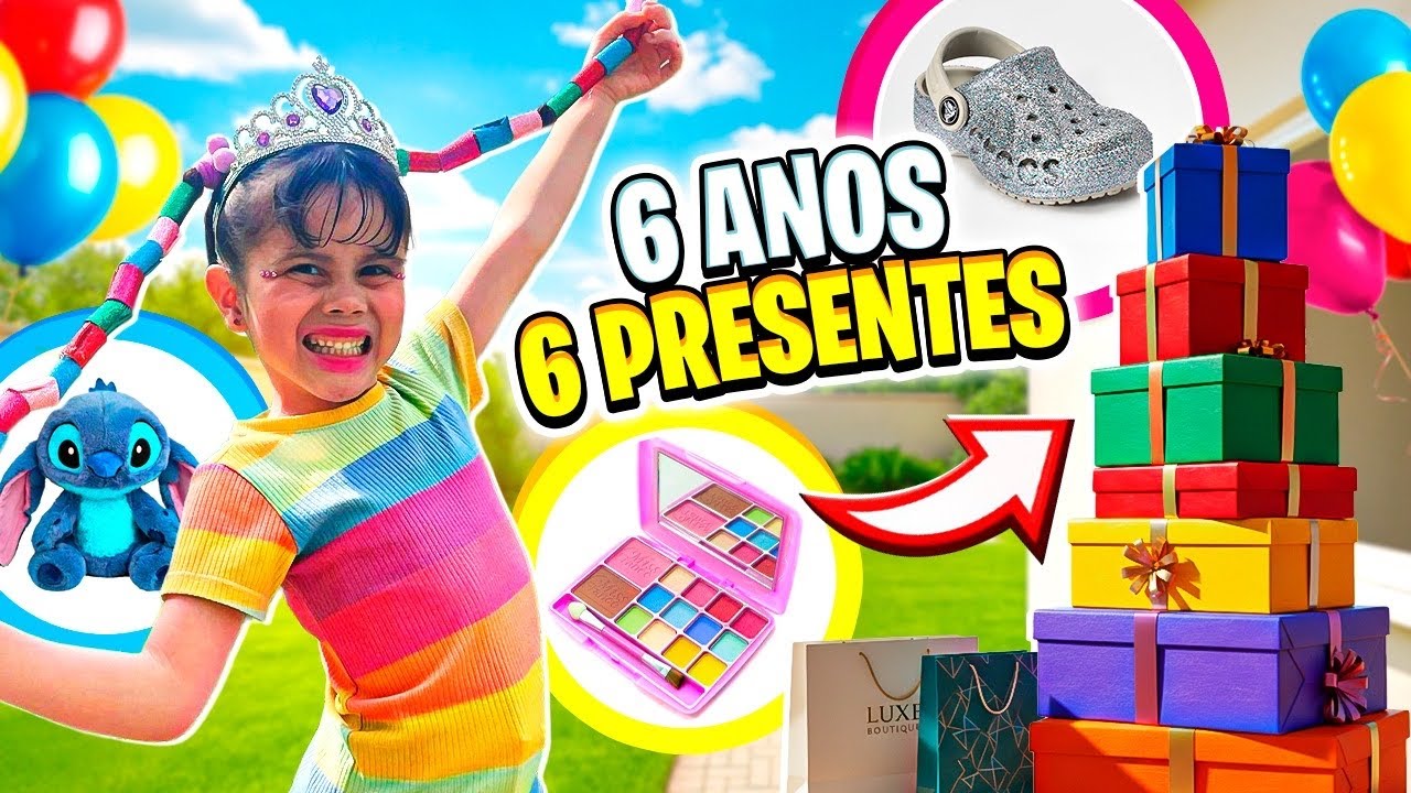 Presente Supresa | 6 Anos e 6 Presentes |  Balloon Challenge | Bibi Lima