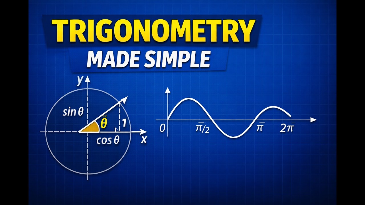 Trigonometry Made Simple | Angles, Sin, Cos, Tan, Radians & Graphs