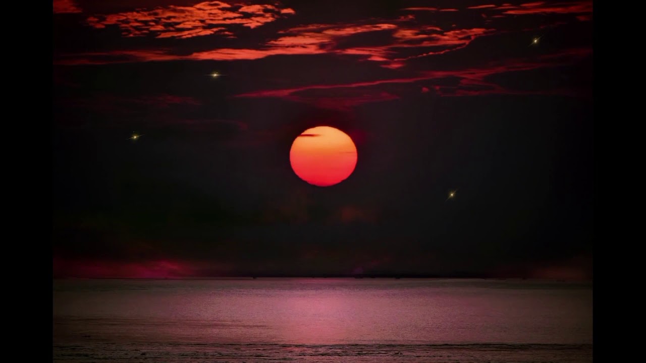 Ocean Sound Peaceful Music ~ Gentle Wave at Night for Stress Relief