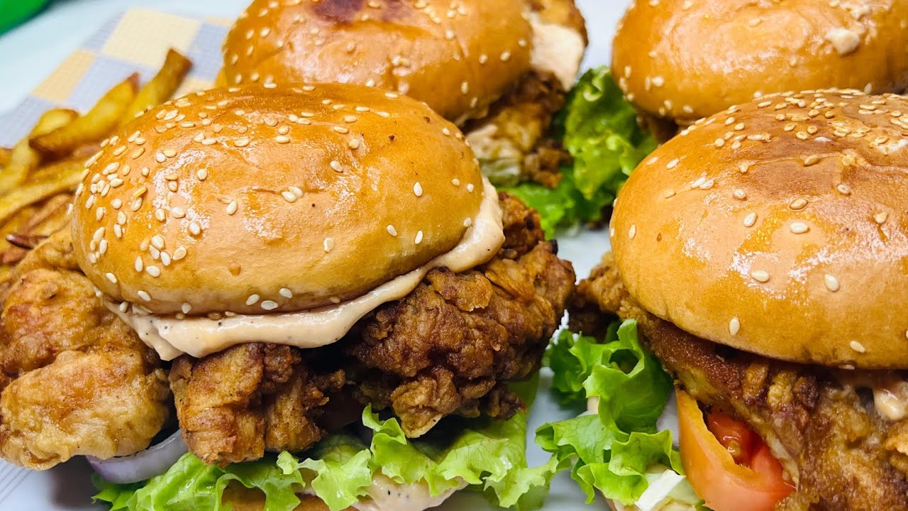 Zinger burger | crunchy zinger | easy and tasty recipe 