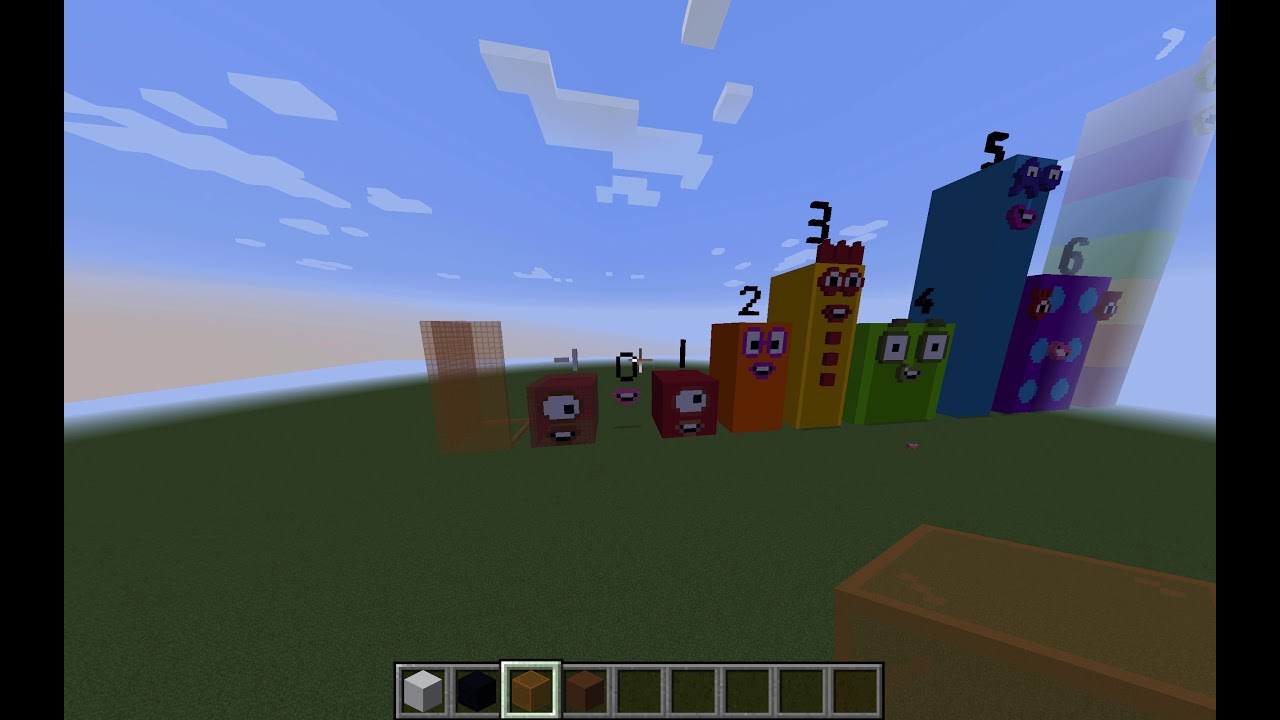 Build Giant Numberblock Minus 2 in Minecraft