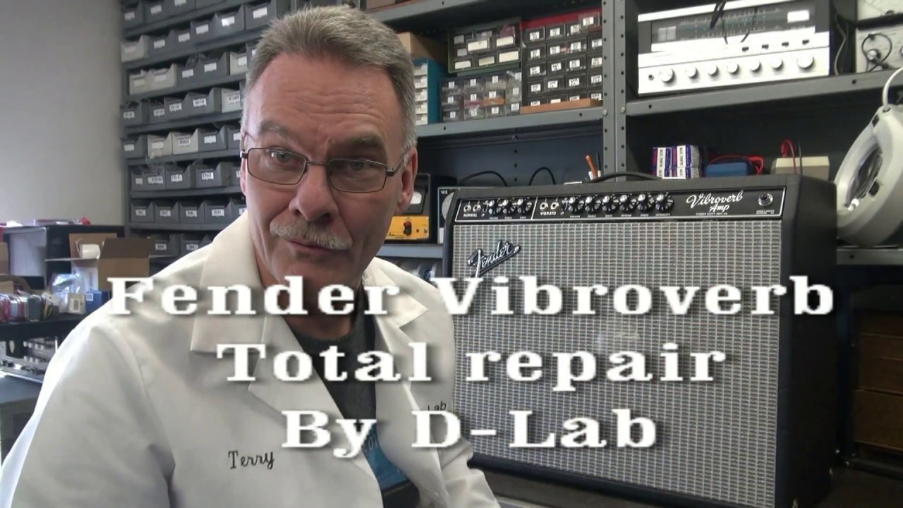 Как отремонтировать и устранить шум лампового гитарного усилителя Vintage Fender Vibroverb + разъ...