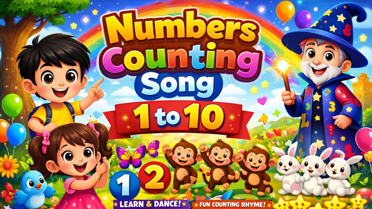 Numbers Counting Song 1 to 10 | Learn Counting with Fun Dance | Nursery Rhymes | CartoonMastiWalaji