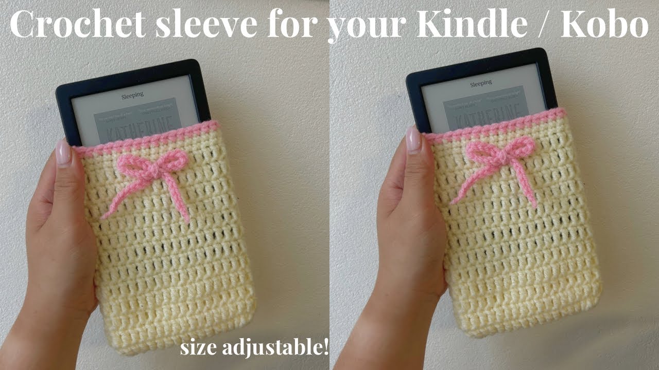 Как связать крючком чехол для Kindle/Kobo | мило и просто | любого размера